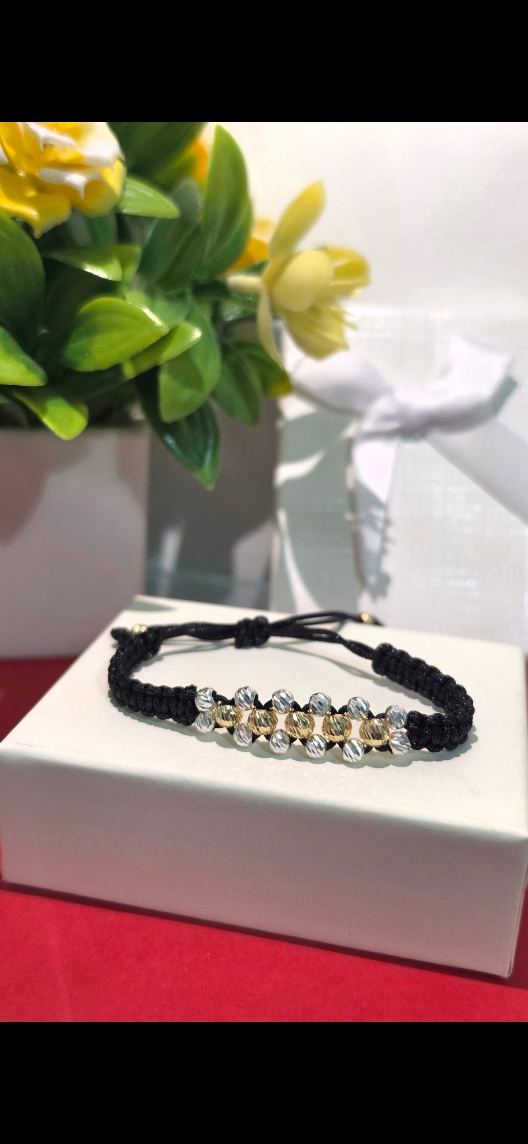 Pulsera Oro Plata 3 Carriles Diamantados #5 y #4