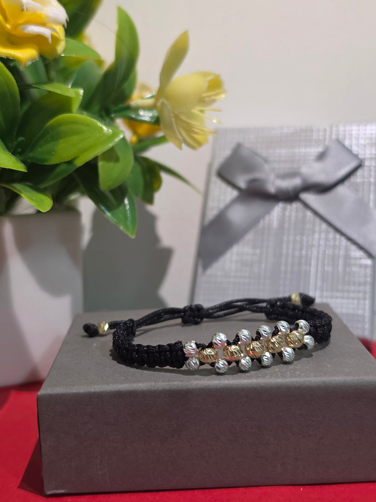 Pulsera Oro Plata 3 Carriles Diamantados #5 y #4
