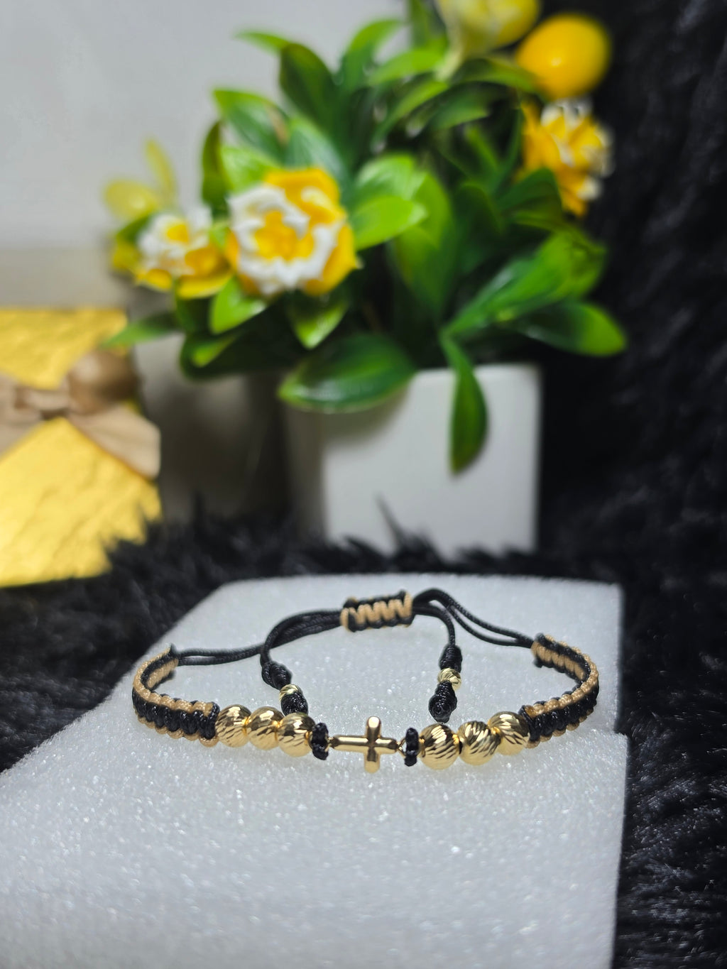Pulsera De Bendición Con Dije de Cruz