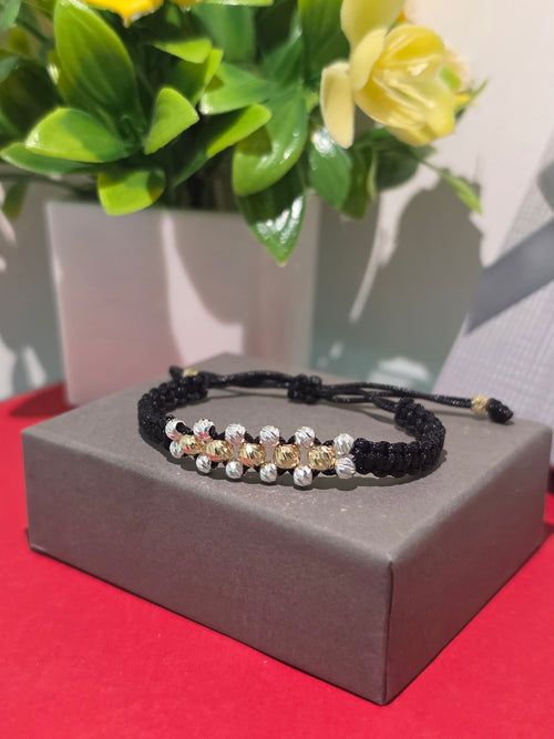 Pulsera Oro Plata 3 Carriles Diamantados #5 y #4